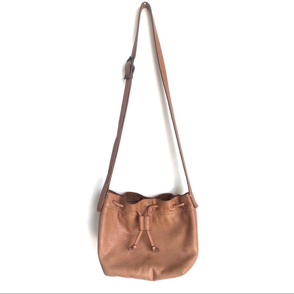 J. Jill Tan Leather Bucket Bag